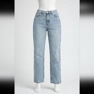 Vintage-Wash Baggy Mom Jeans | Aeropostale | Relaxed Straight Leg Denim